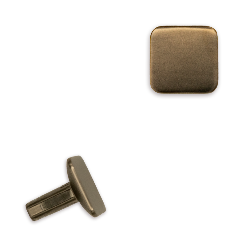 Knopf Zink gebürstet klein